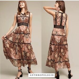 Anthropologie Paisley Maxi Dress